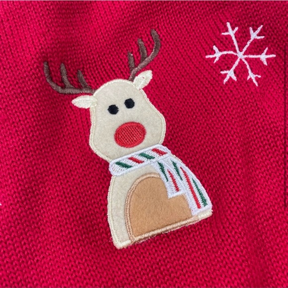 Rudolph Appliqué Red Knit Dog Sweater - Picture 3 of 5